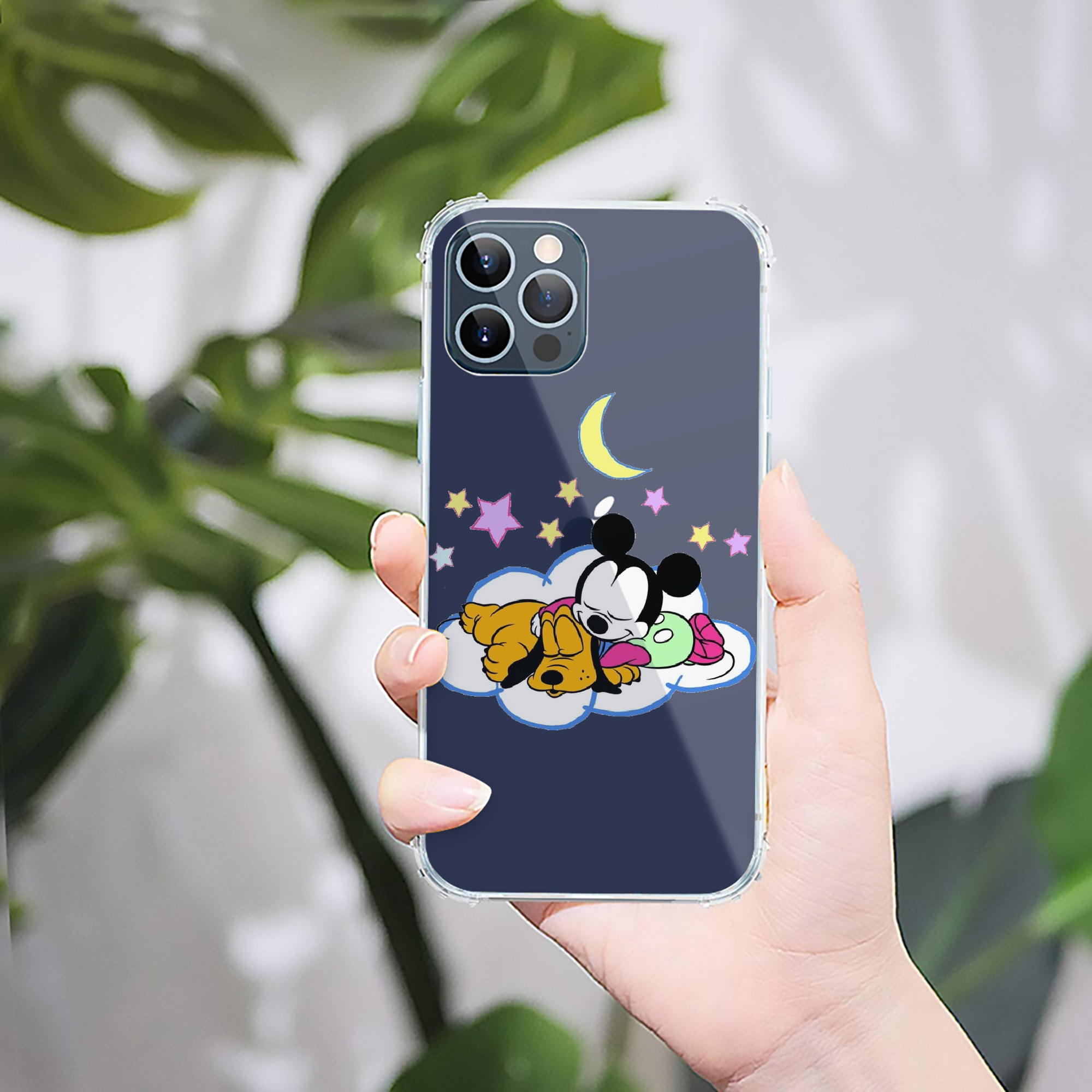 （画像用） ミッキーマウス Mickey Mouse 【iPhone 12シリーズ対応】透明スマホケース（クリアソフトケース）